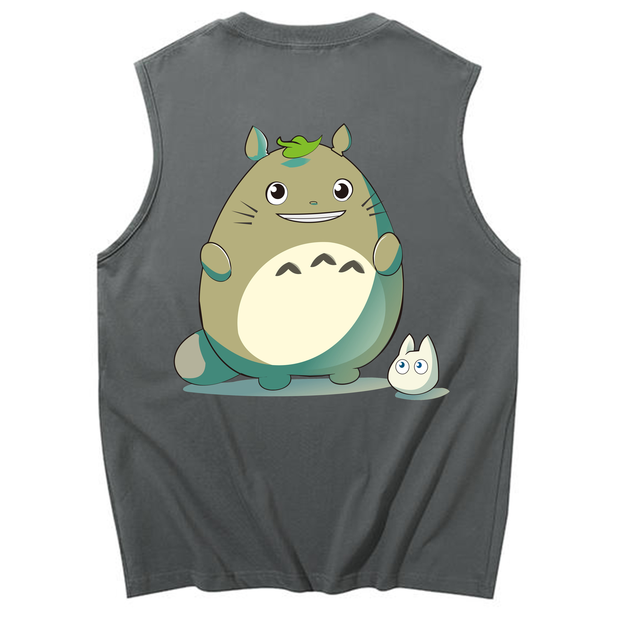 （画像用） となりのトトロ 草壁メイ 草壁サツキ My Neighbor Totoro Satsuki Kusakabe Mei Kusakabe コットン100％タンクトップ（背面プリント）